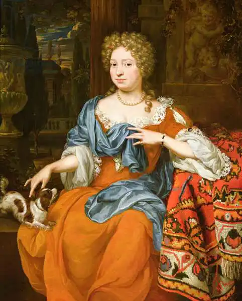 Wilt, Thomas van der: Portrait of a lady in a red dress