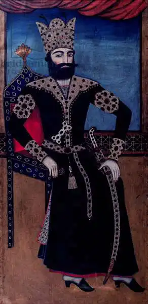 Iranian school (15th century): Porträt von Fath-Ali, Schah des Iran (regierte 1797-1834)
