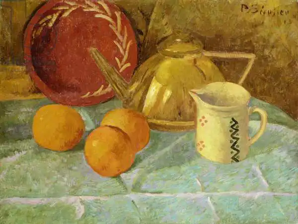 Sérusier, Paul: Stillleben mit Früchten und einem Krug oder einer Synchronisation in Gelb