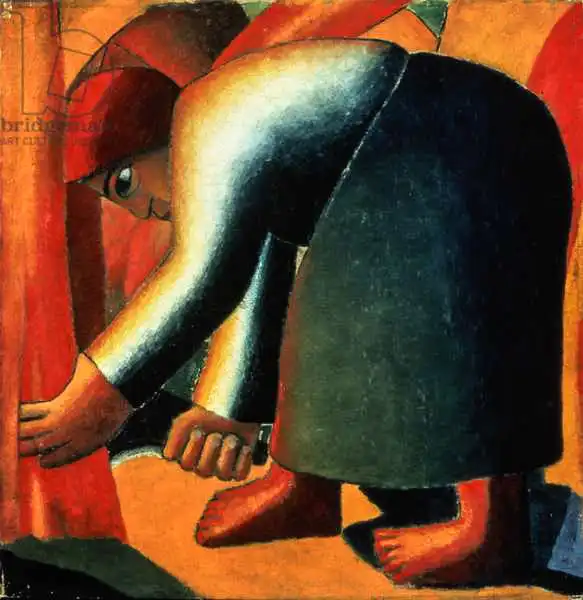 Malevich, Kazimir Severinovich: Woman Cutting