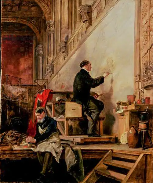 Ballantyne, John: Daniel Maclise (1806-70) painting his mural 