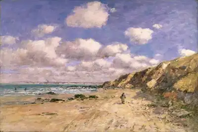 Boudin, Eugene Louis: The Beach at Trouville