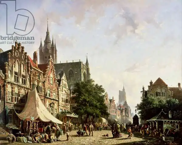 Eversen, Adrianus: Scène de rue néerlandaise
