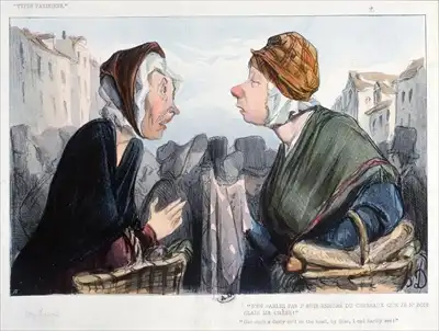 Daumier, Honore: Karikatura z Types Parisiens