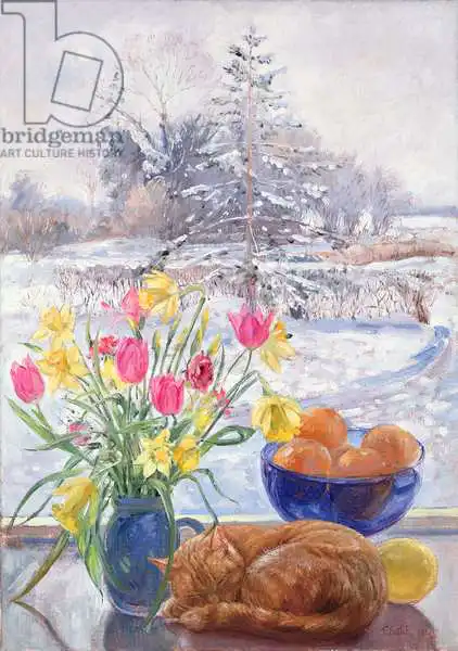 Easton, Timoth: Chat bouclé avec des fleurs