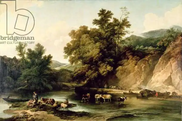 Loutherbourg, Philippe: La rivière Wye à Tintern Abbey