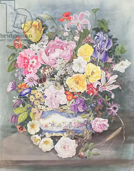 Gubbins, John: Fleurs dans une jardinière de SEVRES