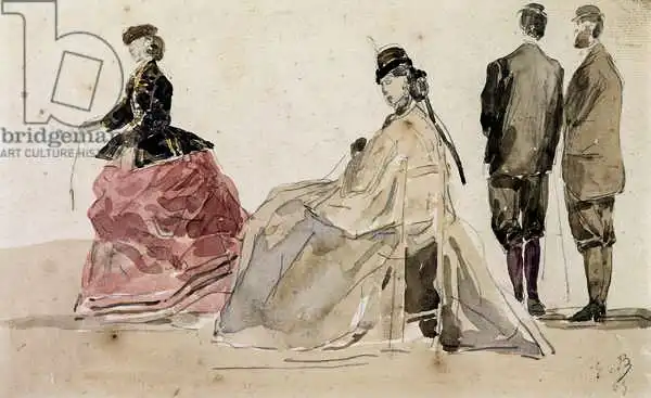 Boudin, Eugene Louis: Crinolinas en la playa