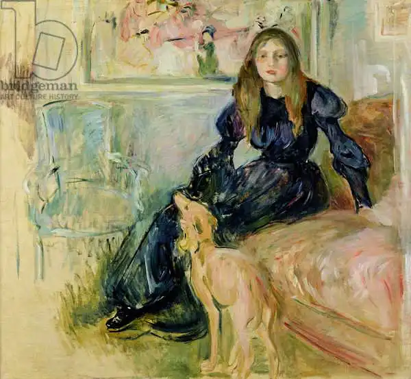 Morisot, Berthe: Julie Manet (1878-1966) und ihr Windhund Laerte