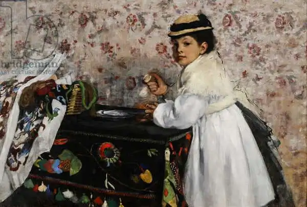 Degas, Edgar: Portrait of Mlle. Hortense ValpinA?on