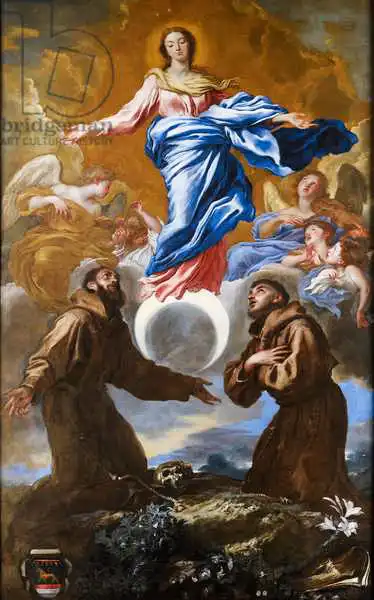 Castiglione, Benedetto: La conception immaculée avec les saints Francis d