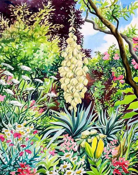 Ryland, Christophe: Jardin avec yucca à fleurs
