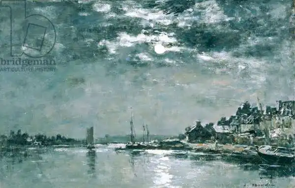 Boudin, Eugene Louis: Paysage marin à la lune