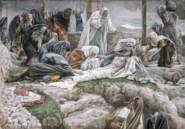 James Jacques Joseph Tissot The Holy Virgin Receives the Body of