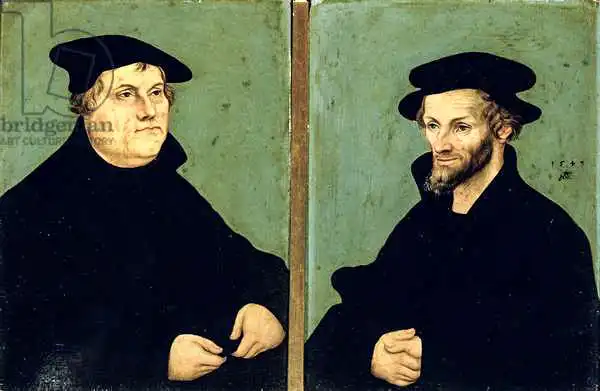 Cranach, Lucas: Double Portrait of Martin Luther (1483-1546) and Philipp Melanchthon (1497-1560)