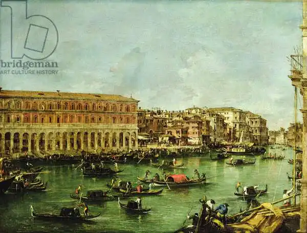 Guardi, Francesco: View of the Grand Canal, Venice, from the Rialto