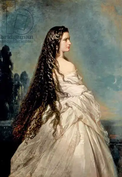 Winterhalter, X. Franz: Elizabeth of Bavaria (1837-98), wife of Emperor Franz Joseph I of Austria (1830-1916)