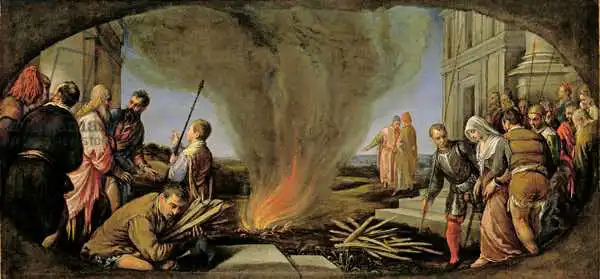 Bassano, Jacopo: Tamar a conduit au pieu, 1566-1567