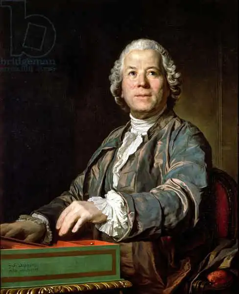 Duplessis, Joseph Siffred: Christoph Willibald Gluck (1714-87) à la spinet