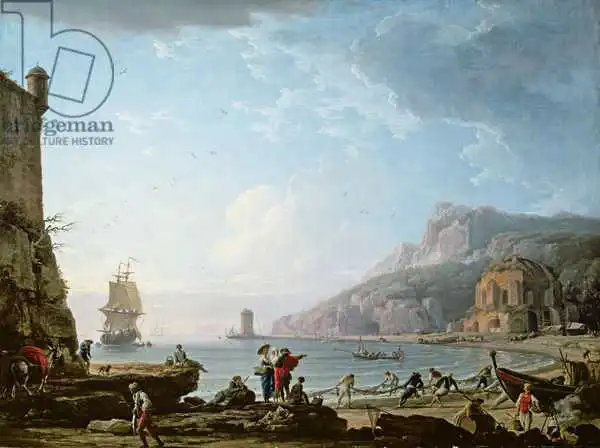 Vernet, Claude Joseph: Scène du matin dans une baie