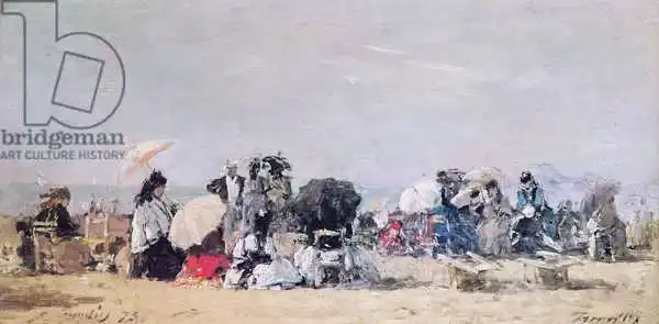 Boudin, Eugene Louis: Scène de plage, Trouville