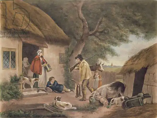 Morland, George: Le Warrener, gravé par William Ward (1766-1826), pub. par H. Morland