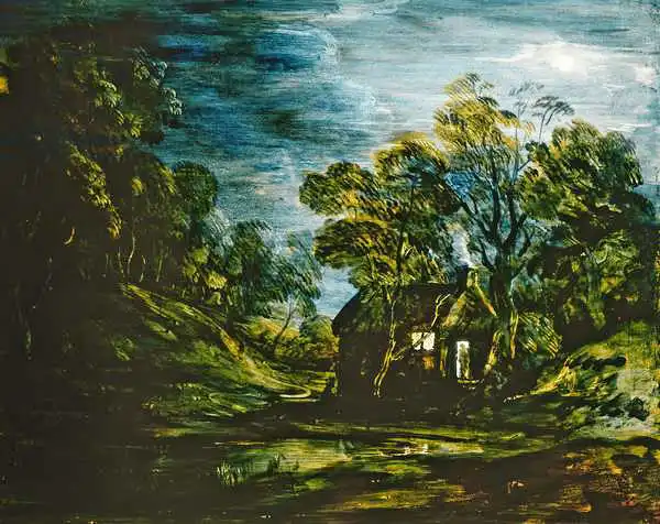 Gainsborough, Thomas: Cottage in Moonlight, c.1781-2