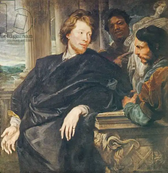 Dyck, van Anthony: Portrait de George Gage avec deux préposés, probablement 1622-23