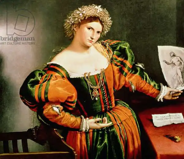 Lotto, Lorenzo: Lady with a Drawing of Lucretia
