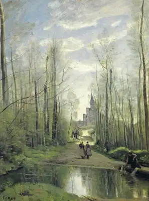 Corot, J. B. Camille: Kostel v Marissel