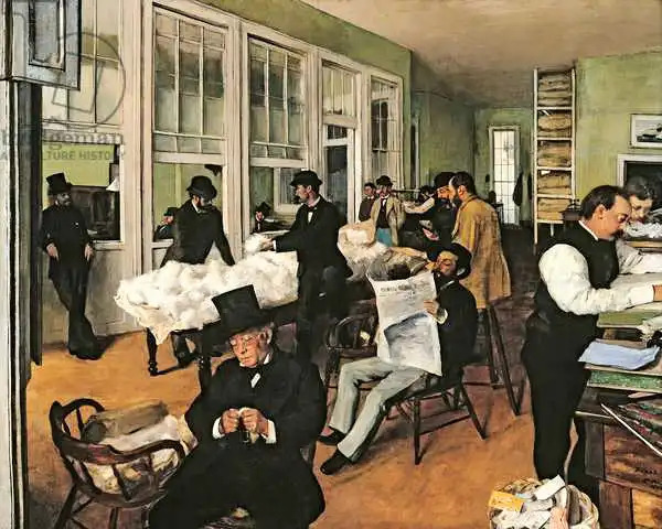 Degas, Edgar: Cotton Exchange, New Orleans