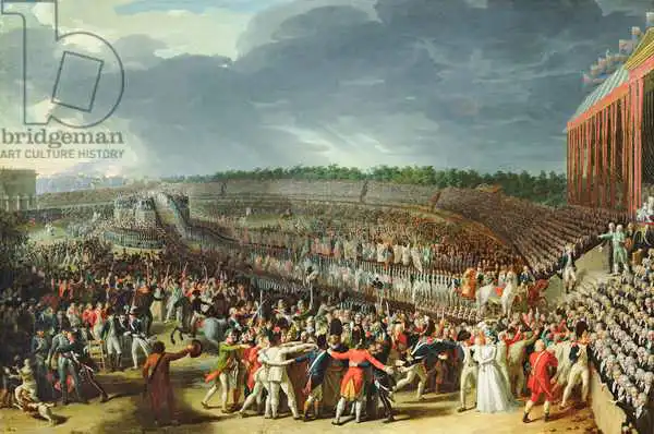 Thevenin, Charles: La célébration de la Fédération, Champs de Mars, Paris, 14 juillet 1790