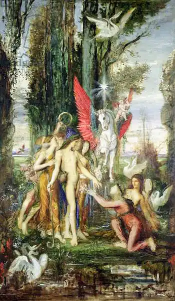 Moreau, Gustave: Esiodo (700 a.C. circa) e le Muse