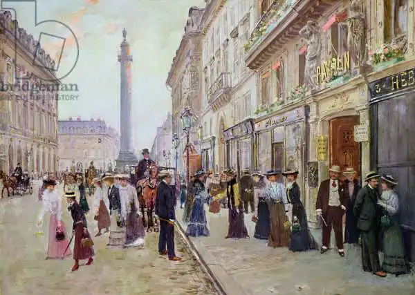 Béraud, Jean: Arbeiter verlassen den Maison Paquin in der Rue de la Paix
