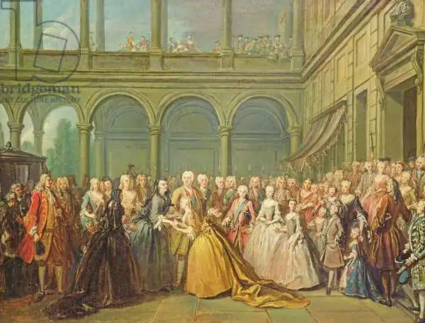 Silvestre, Louis de: La réunion à Neuhaus en Bohême, 24 mai 1737