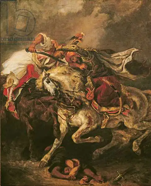 Delacroix, Eugene: The Battle of Giaour and Hassan, after Byron
