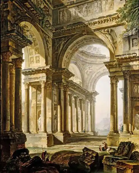 Demachy, Pierre Antoine: Templo en ruinas