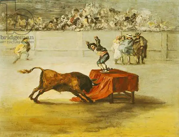 Lucas y Padilla, Eugenio: Martincho Other Folly in the Bull Ring at Saragossa, after a painting by Francisco Goya (1746-1828)