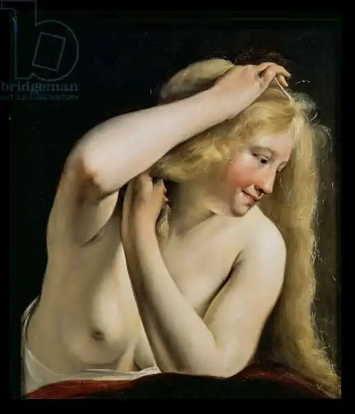 Bray, Salomon de: Young Woman Combing Her Hair