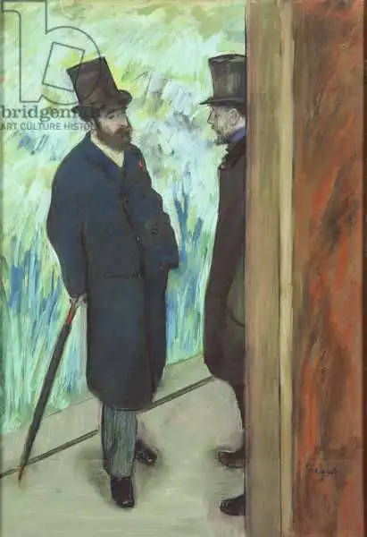 Degas, Edgar: Friends at the Theatre, Ludovic Halevy (1834-1908) and Albert Cave (1832-1910) 1878-79