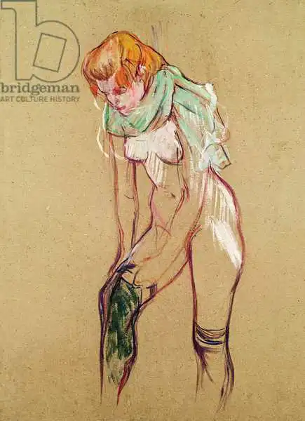 Toulouse-Lautrec, H.: Woman Pulling Up her Stocking