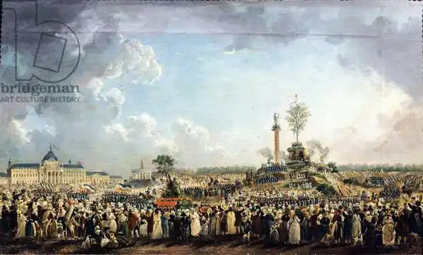 Pierre Antoine Demachy The Festival of the Supreme Being at the Champ de Mars 8th June 1794 20 Prairial Year II People Classicism Fine art prints reproductions print on demand framing