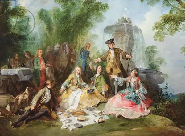 Lancret, Nicolas: Le repas de fête de chasse, c. 1737