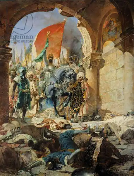 Constant,: Entry of the Turks of Mohammed II (1432-81) into Constantinople, 29th May 1453