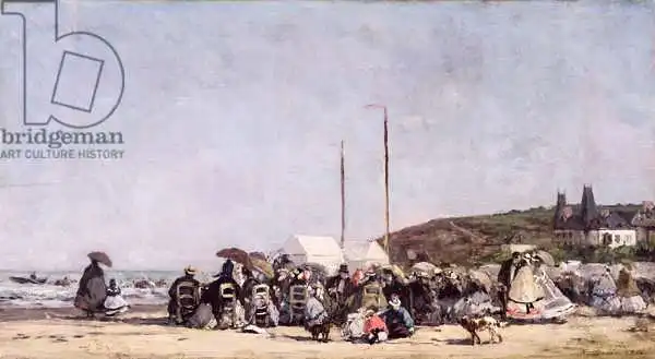 Boudin, Eugene Louis: The Beach at Trouville