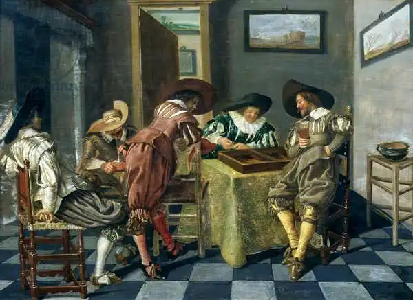 Hals, Dirck: The Game of Backgammon