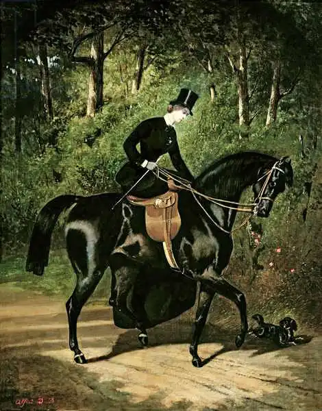 Dedreux, Alfred: Le cavalier Kipler sur sa jument noire
