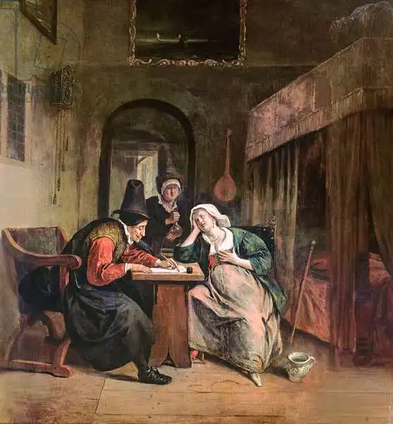 Steen, Jan Havicksz: Le patient et le médecin