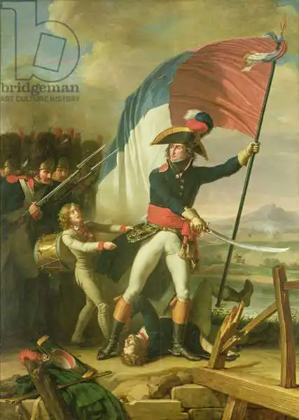 Thevenin, Charles: General Augereau (1757-1816) sur le pont lors de la bataille d