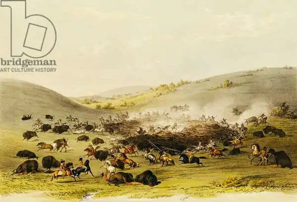 Catlin, George: Buffalo Hunt, Surround